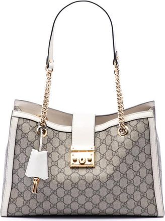 Gucci Pre-owned Gucci Medium GG Supreme Padlock Tote Ladies QADGT7FISIIWVALB