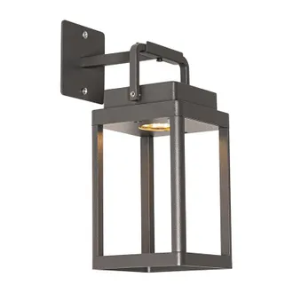 QAZQA Qazqa - Outdoor Wall Light Dark Grey Incl. Rechargeable led - Yara