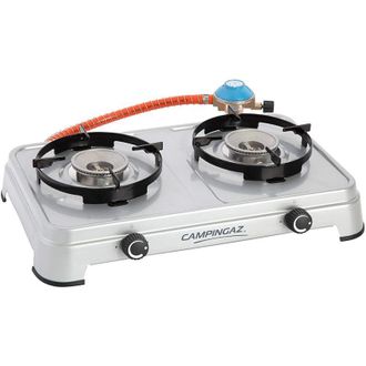 Campingaz Fornello A Gas Camping Cook CV Compatto e Facile da Usare per Campeggio con Due Bruciatori Regolabili e Accensione Manuale