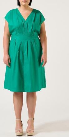 Estelle Rebekah Pleated Dress in Emerald at Nordstrom Rack, Size 22W