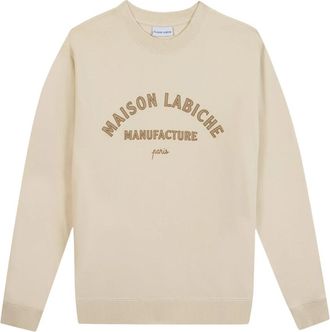 Maison Labiche Charonne Sweatshirt - Heren - Sweatshirts - Beige - M - Katoen - Hoodies & sweatvesten