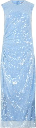 Veronica Beard Gowns, female, Blue, Size: L Kimberly Sleeveless Sequin Midi Dress