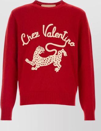 Valentino Garavani wool sweater crew neck graphic print