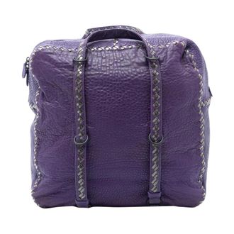 Bottega Veneta Pre-owned Leather Duffel Bag - Dames - Pre-owned - Paars - Maat: ONE Size Leer
