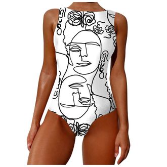 Generic Womens One Piece Swimsuit Tummy Control Swimming Costume Slimming Monokini Push Up Bathing Suit Sexy Swimsuits Plus Size Beach Wear Set Ladies Casual 