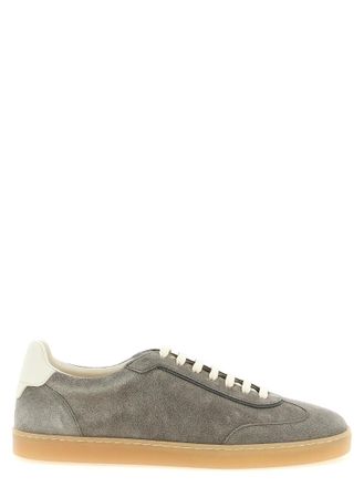 Brunello Cucinelli Grey Suede Sneakers