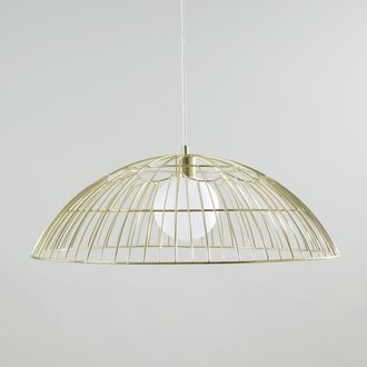 Maisons du monde L&aacute;mpara de techo tipo c&uacute;pula de acero calado dorado