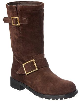 Jimmy Choo London Biker Mid Suede Boot