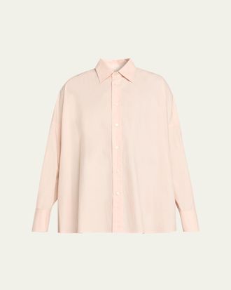 Plan C Oversized Cotton Button-Down Shirt