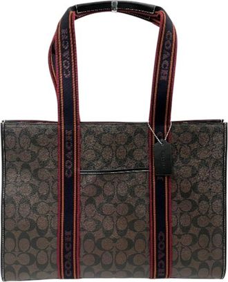 Coach Brown Pvc Tote Bag (Pre-Owned)
