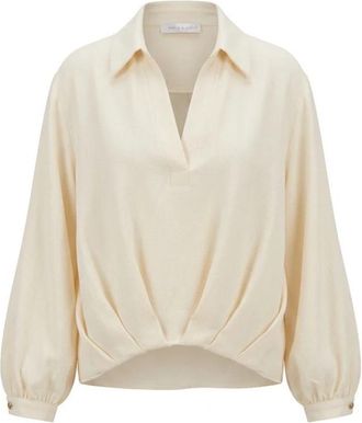 Am&eacute;lie & Am&eacute;lie Carpi Blouse - Dames - Blouses - Beige - L/Xl - Overhemden