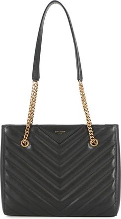 Saint Laurent Black Leather Tote Bag (Pre-Owned)