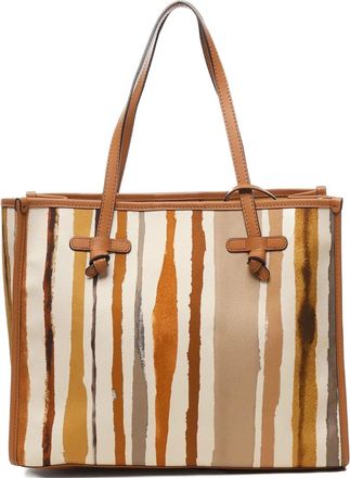Gianni Chiarini Marcella striped-print tote bag - Brown