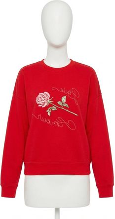 Z Supply First Date Fleece Sweatshirt In Kiss Me Red