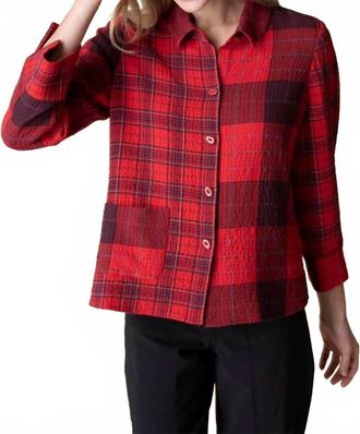 Habitat Womens Girl Gone Plaid Shirt In Red