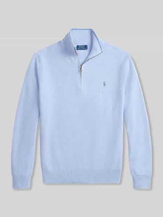 Polo Ralph Lauren Regular Fit Troyer aus reiner Baumwolle in Hellblau, Gr&ouml;&szlig;e XXL