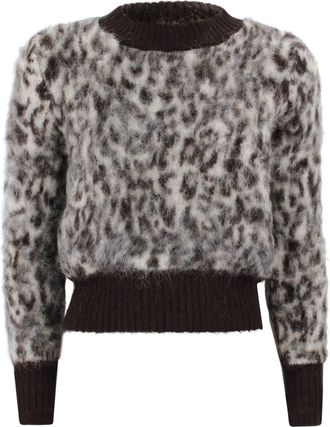 D.exterior D. Exterior Animal Print Sweater