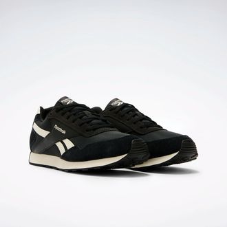 Reebok Classic Sneaker REEBOK CLASSIC REEBOK GLIDE LOW, Damen, Gr. 37,5, schwarz (washed schwarz, schwarz, vintage chalk), Leder, Synthetik, Textil, Schuhe Sneaker