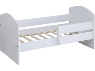 Habitat et Jardin Habitat Et Jardin - Cama Infantil Con Barrera victoria - Madera - Blanco - 80 X 160 Cm