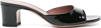 PARIS TEXAS Zwarte leren sandalen - Dames - Muiltjes - Zwart - 36 EU - Leer - Schoenen
