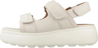 Geox D Spherica Ec 4.1 S - Dames - Sandalen - Beige - 39 EU - Leer - Schoenen