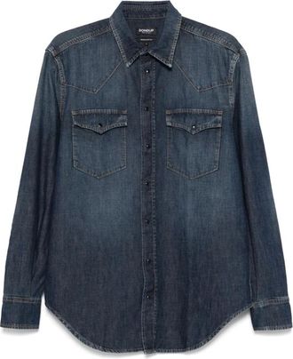 Dondup Heren, Overhemden, Blauw, Maat: S Denim