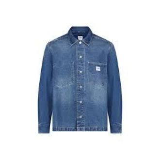 Lee Jassen, Heren, Blauw, L, Denim, Denim Overhemden