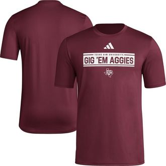 adidas Mens adidas Maroon Texas A&M Aggies Locker Slogan Pre-Game T-Shirt at Nordstrom, Size Xx-Large