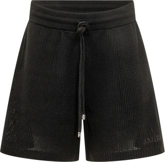Amiri Korte Broeken, Heren, Zwart, S, Katoen, Crochet Mesh Short