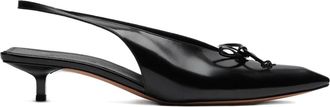 Jacquemus 35mm bow-detail slingback pumps - women - Lamb Skin/CALFSKIN/CALFSKIN - 36 - Black