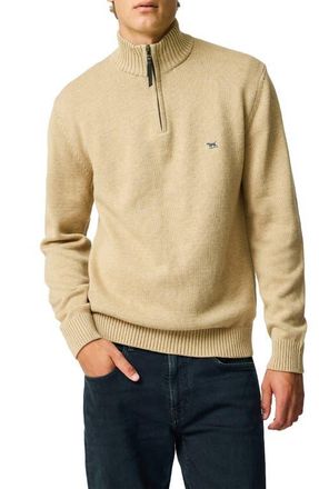 Rodd & Gunn Merrick Bay Quarter Zip Sweater in Barley at Nordstrom, Size Xxx-Large