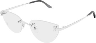 Cartier Optisch Montuur - Dames - Brillen - Grijs - 54 MM - Accessoires