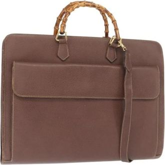 Gucci Pre-owned Vintage Handtas - Dames - Vintage Handtas - Bruin - ONE Size - Leer - Vintage