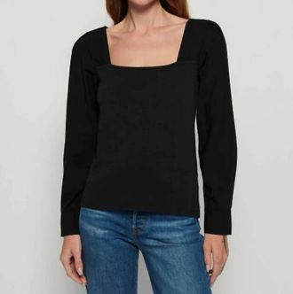 Nation Ltd Kinsey Combo Top In Jet Black