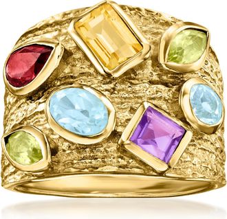 Ross-Simons Multi-Gemstone Ring in 18kt Gold Over Sterling