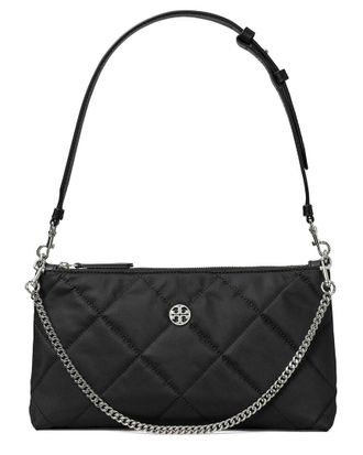 Tory Burch Willa Quilted Nylon Zip Shoulder Bag
