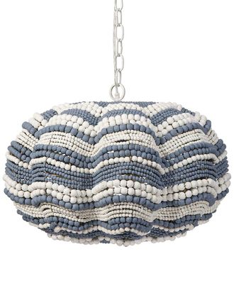 Jamie Young Co. Clamshell Wood Beaded 4-Light Small Chandelier