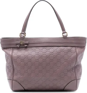 Gucci Pre-owned Womens Guccissima Mayfair Tote - Rose Gold Leather - One Size