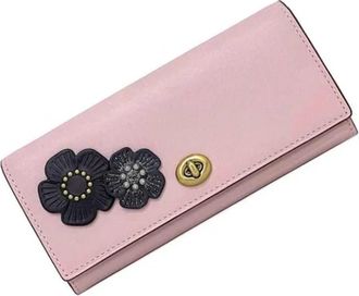 Coach Pre-owned Leren Portemonnee - Dames - Vintage Accessoires - Roze - ONE Size - Leer - Vintage