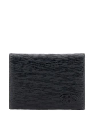 Ferragamo Gancini card holder - men - CALFSKIN - One Size - Black