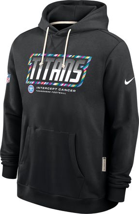 Nike Tennessee Titans Crucial Catch Sideline Standard Issue Nike Mens Dri-FIT NFL Pullover Hoodie in Black | 03AZ00AZV1-F9R