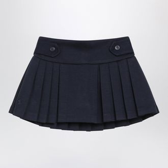 Polo Ralph Lauren Gonna plissettata con bottoni blu navy