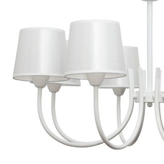 Fabrilamp Lampara Guadalajara 8xe14 Blanca Pantalla Blanca De Fabrilamp