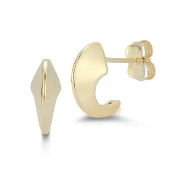 Ember Fine Jewelry 14K Gold Bold Crescent Small Hoops