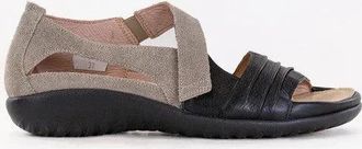 Naot Naot Papaki 11125-NNM Sandal WoSpeckled Beige Soft Black Leather ZAP110