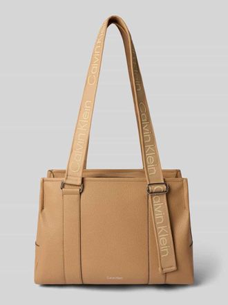 Calvin Klein Shopper aus Baumwoll-Mix in Sand, Gr&ouml;&szlig;e 1