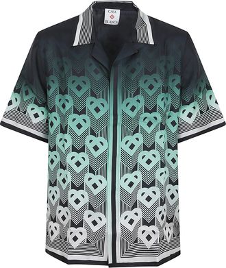 Casablanca Cuban Collar Short Sleeve Shirt