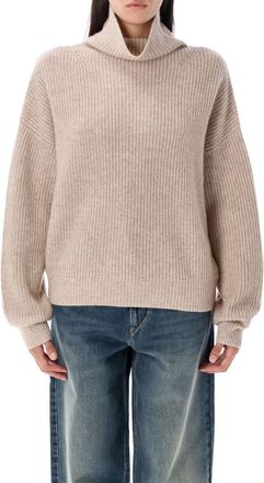Isabel Marant Beige Ribbed Sweater