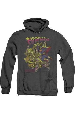 Gildan Superman Versus Metallo Blacklight Adult Heather Hoodie / Hooded Sweatshirt