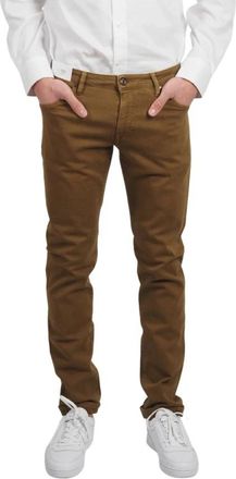 Pantaloni Torino Katoenen canvas broek - 5 zakken - Heren - Chinos - Bruin - W35 - Katoen - Broeken